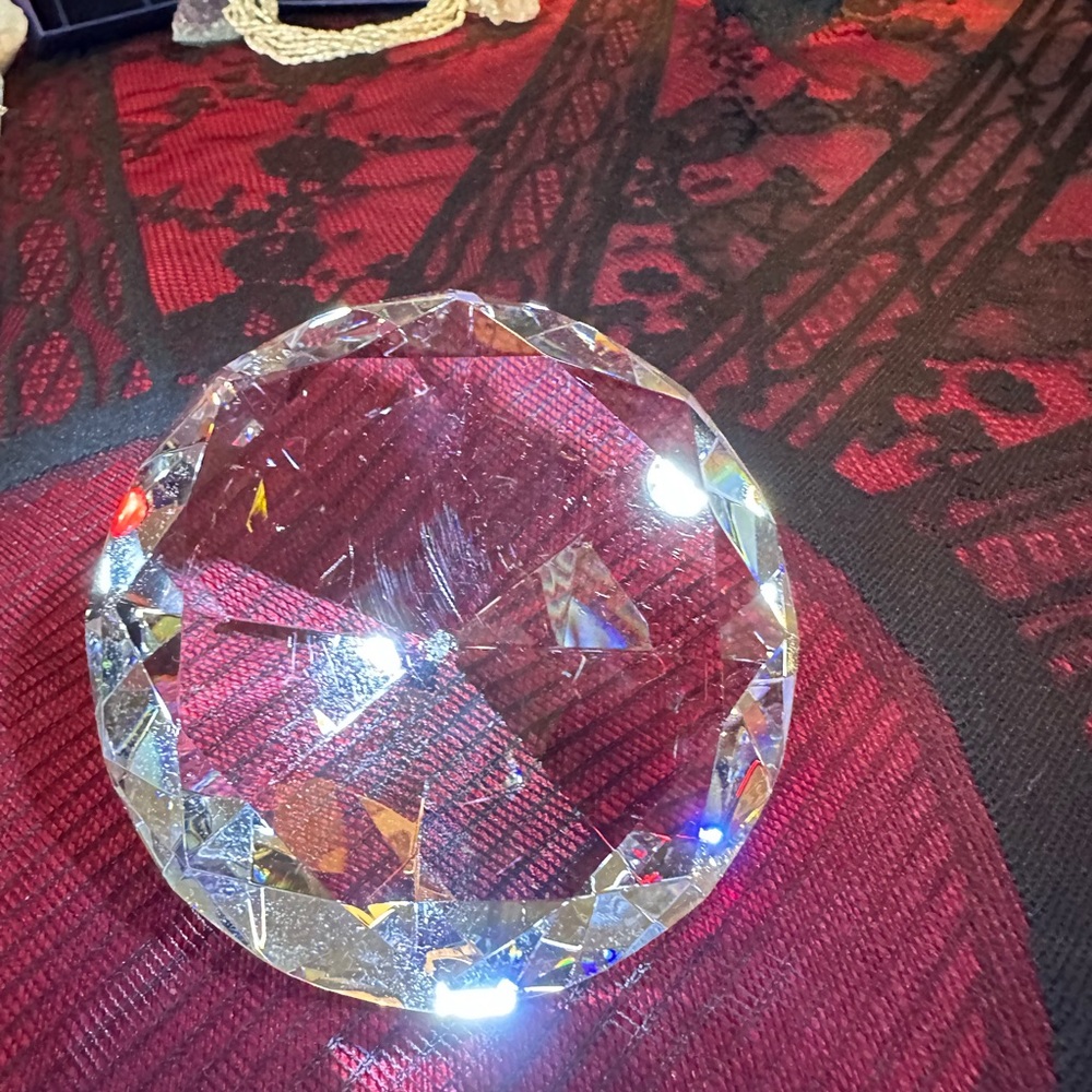 White House Black Market Crystal Ring Paperweight